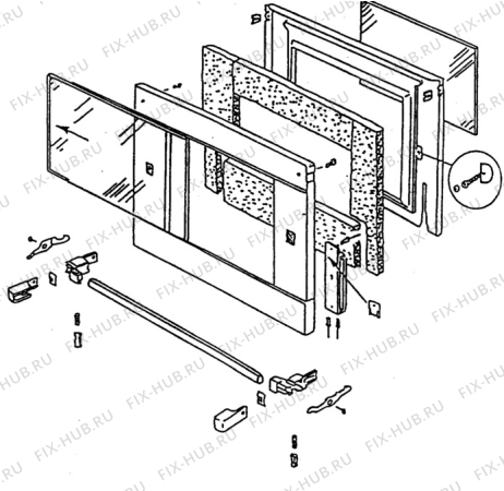 Взрыв-схема плиты (духовки) Voss 67492 - Схема узла H10 Main Oven Door (large)